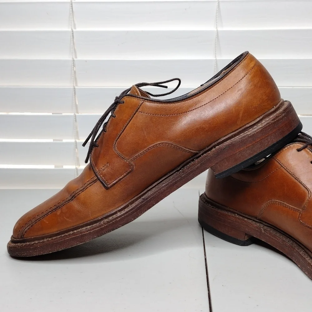 Allen Edmonds Hillcrest Brown Leather Lace Up Business Classic Oxfords Sz 9